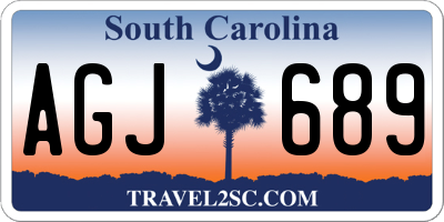 SC license plate AGJ689
