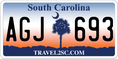 SC license plate AGJ693