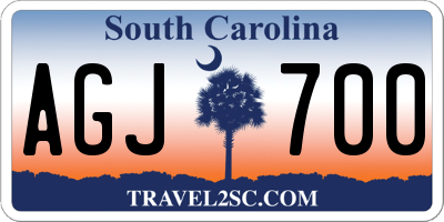 SC license plate AGJ700