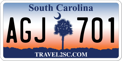 SC license plate AGJ701