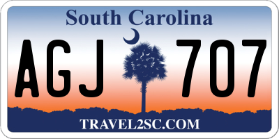 SC license plate AGJ707