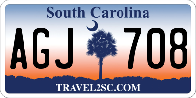 SC license plate AGJ708