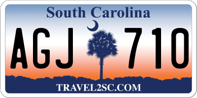 SC license plate AGJ710