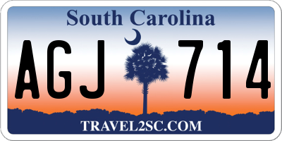 SC license plate AGJ714