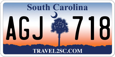 SC license plate AGJ718