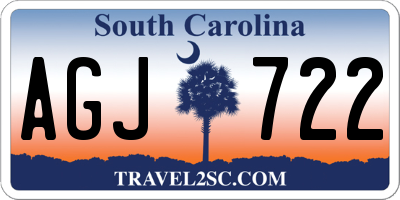 SC license plate AGJ722