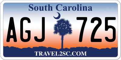 SC license plate AGJ725