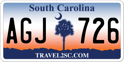 SC license plate AGJ726