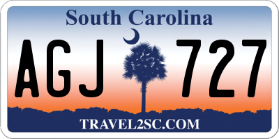 SC license plate AGJ727