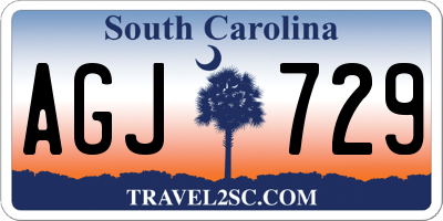SC license plate AGJ729