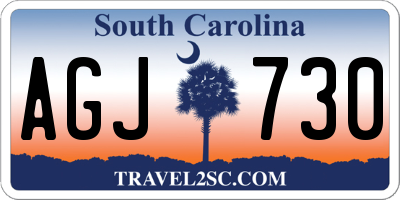 SC license plate AGJ730