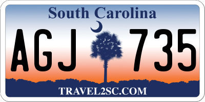 SC license plate AGJ735