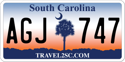 SC license plate AGJ747