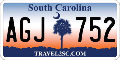 SC license plate AGJ752