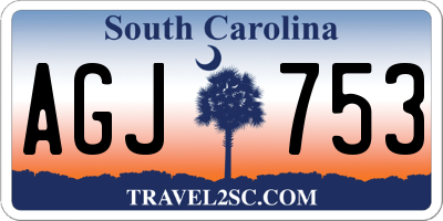 SC license plate AGJ753