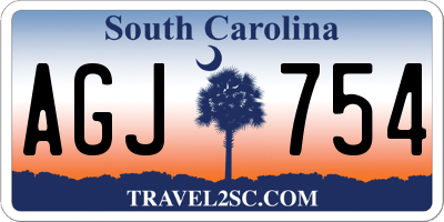 SC license plate AGJ754