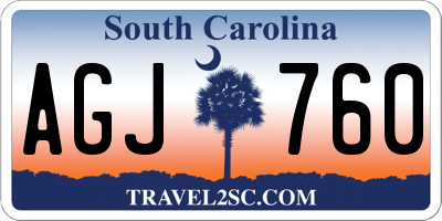 SC license plate AGJ760
