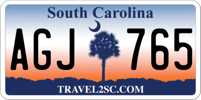 SC license plate AGJ765