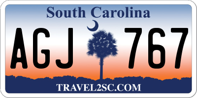 SC license plate AGJ767