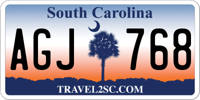 SC license plate AGJ768