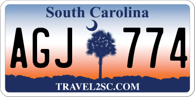 SC license plate AGJ774