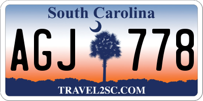 SC license plate AGJ778