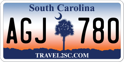 SC license plate AGJ780