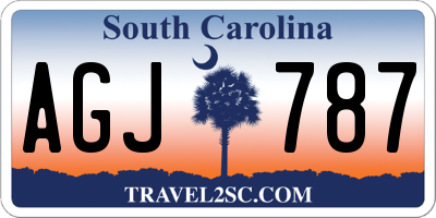 SC license plate AGJ787