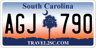 SC license plate AGJ790