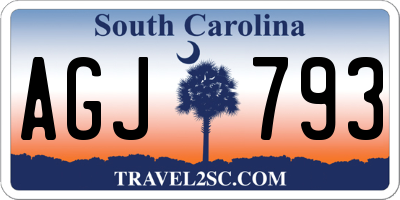 SC license plate AGJ793