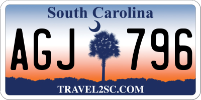 SC license plate AGJ796