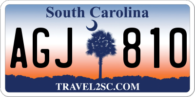 SC license plate AGJ810