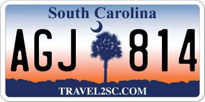 SC license plate AGJ814