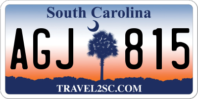 SC license plate AGJ815