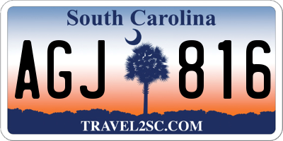 SC license plate AGJ816