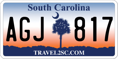 SC license plate AGJ817