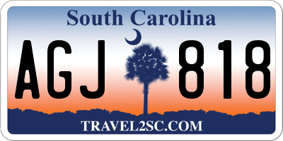 SC license plate AGJ818