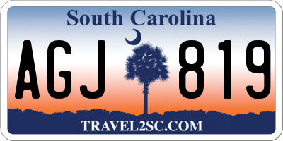 SC license plate AGJ819