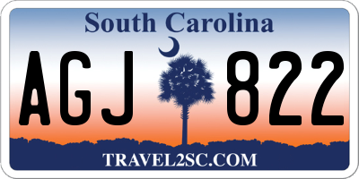 SC license plate AGJ822