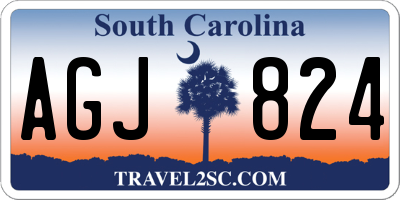 SC license plate AGJ824