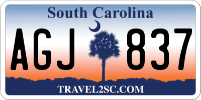 SC license plate AGJ837