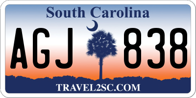 SC license plate AGJ838