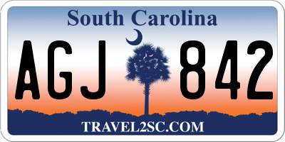 SC license plate AGJ842