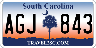 SC license plate AGJ843
