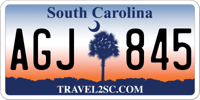 SC license plate AGJ845