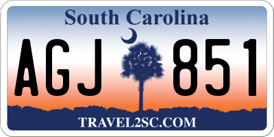 SC license plate AGJ851