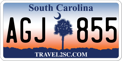 SC license plate AGJ855