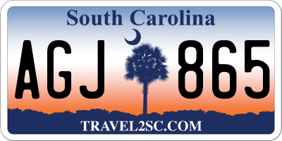SC license plate AGJ865