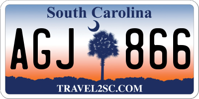 SC license plate AGJ866