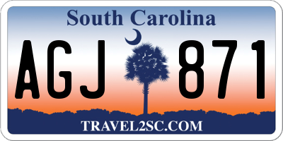 SC license plate AGJ871